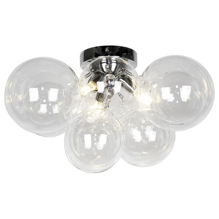 Dainolite 3Lt Flush Mount, Pc W/ Clear Glass CMT-143FH-CLR-PC
